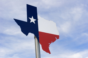 Photo of a Red, White and Blue Sign of Texas